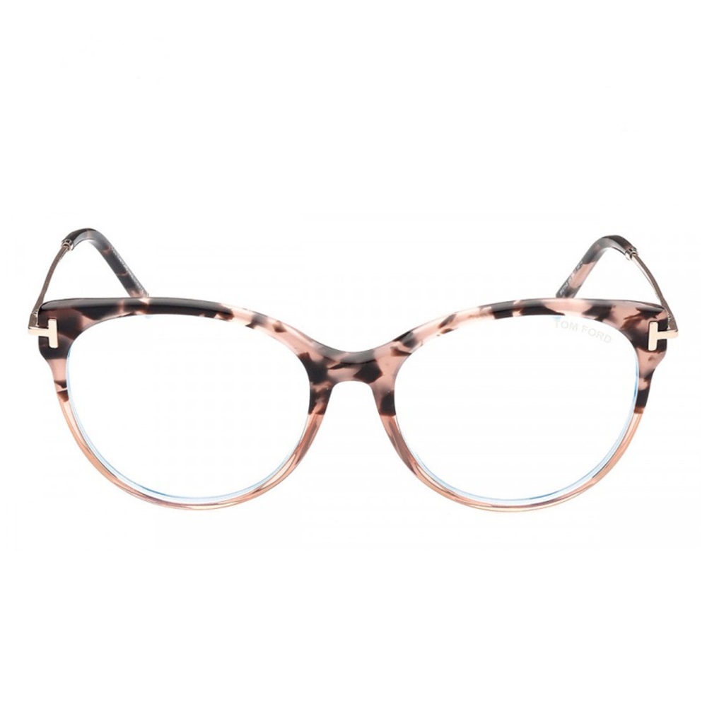 NEW FT5770-B 055 TOM FORD TF5770-B 055 WOMEN HAVANA PINK CLEAR EYEGLASSES - Picture 2 of 3